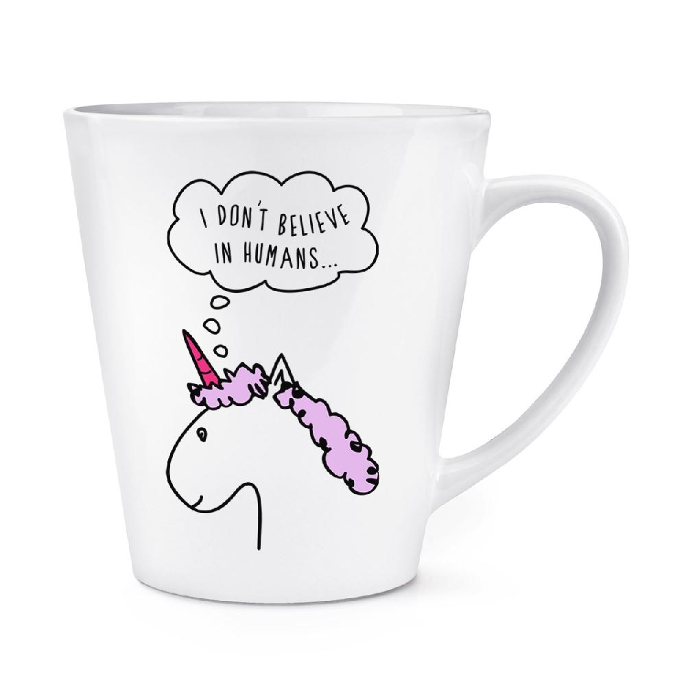 gift base Lila Unicorn I Don't Believe In Humans 12oz Latte Mug Cup