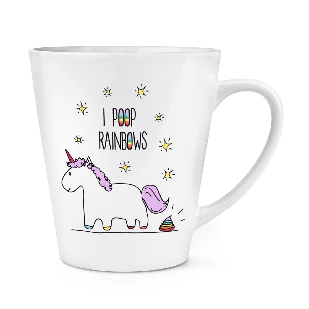 gift base Lila Unicorn I Poop Rainbows 12oz Latte Mug Cup