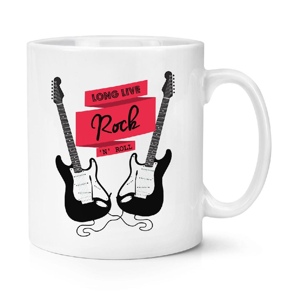 gift base Long Live Rock N Roll Electric Guitar 10oz Mug Cup