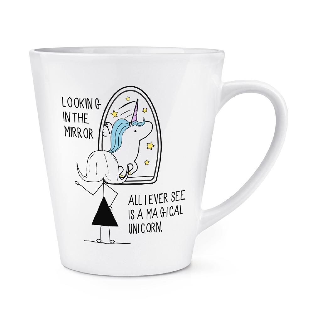 gift base Looking In The Mirror I See A Magical Unicorn 12oz Latte Mug Cup