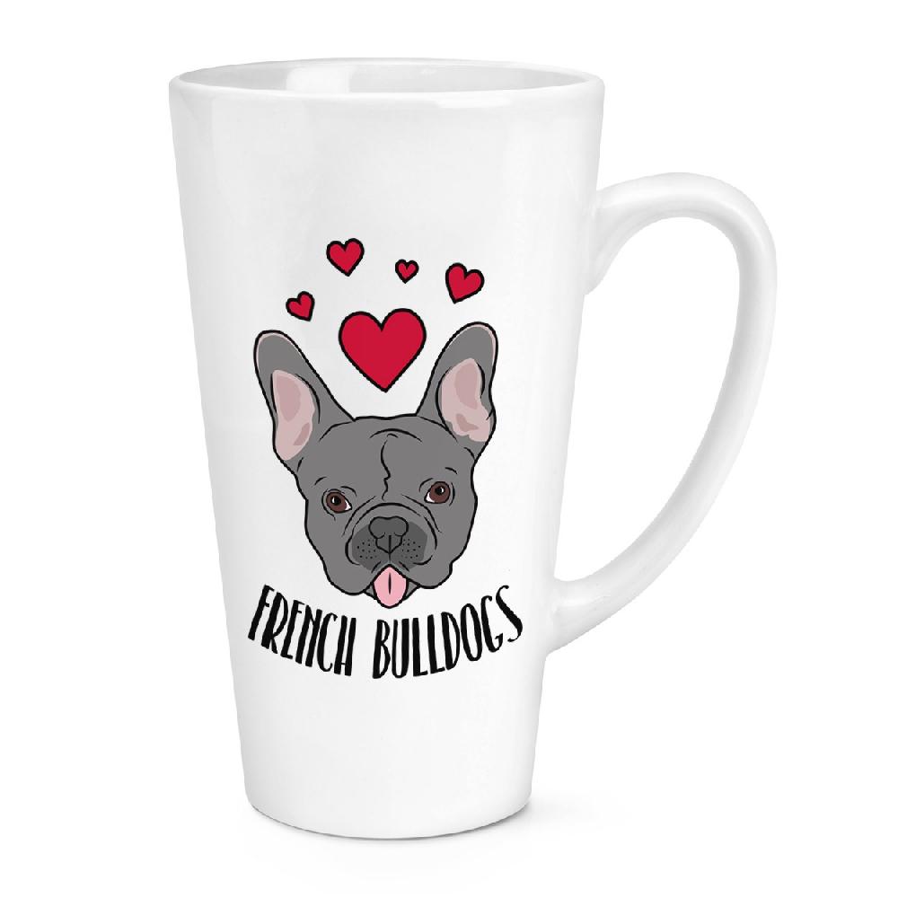 gift base Love French Bulldogs 17oz Large Latte Mug Cup