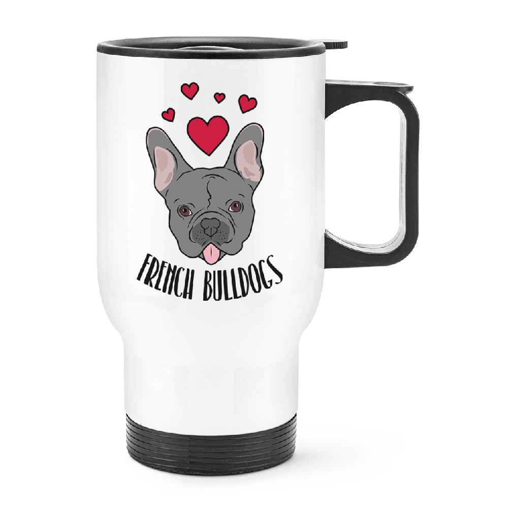 gift base Love French Bulldogs Travel Mug Cup With Handle