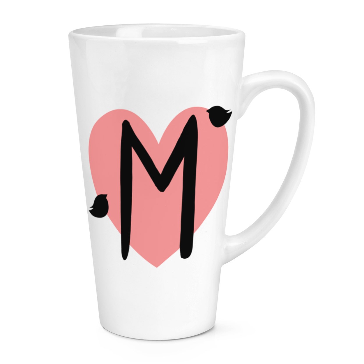 gift base M Heart Alphabet 17oz Large Latte Mug Cup