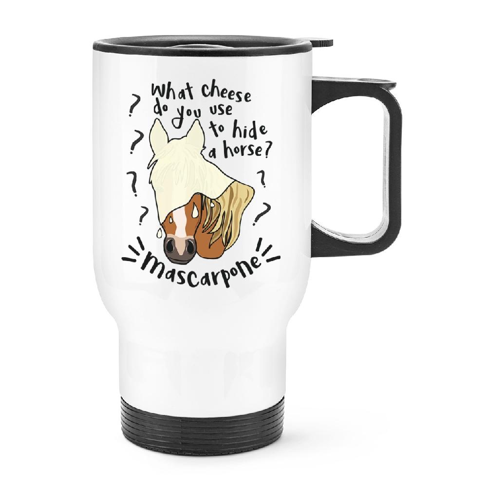 gift base Mascarpone Horse Joke Travel Mug Cup With Handle