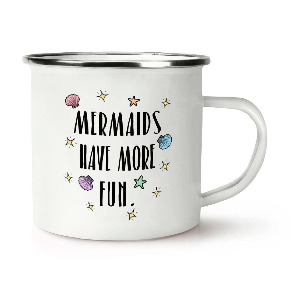 gift base Mermaids Have More Fun Retro Enamel Mug Cup