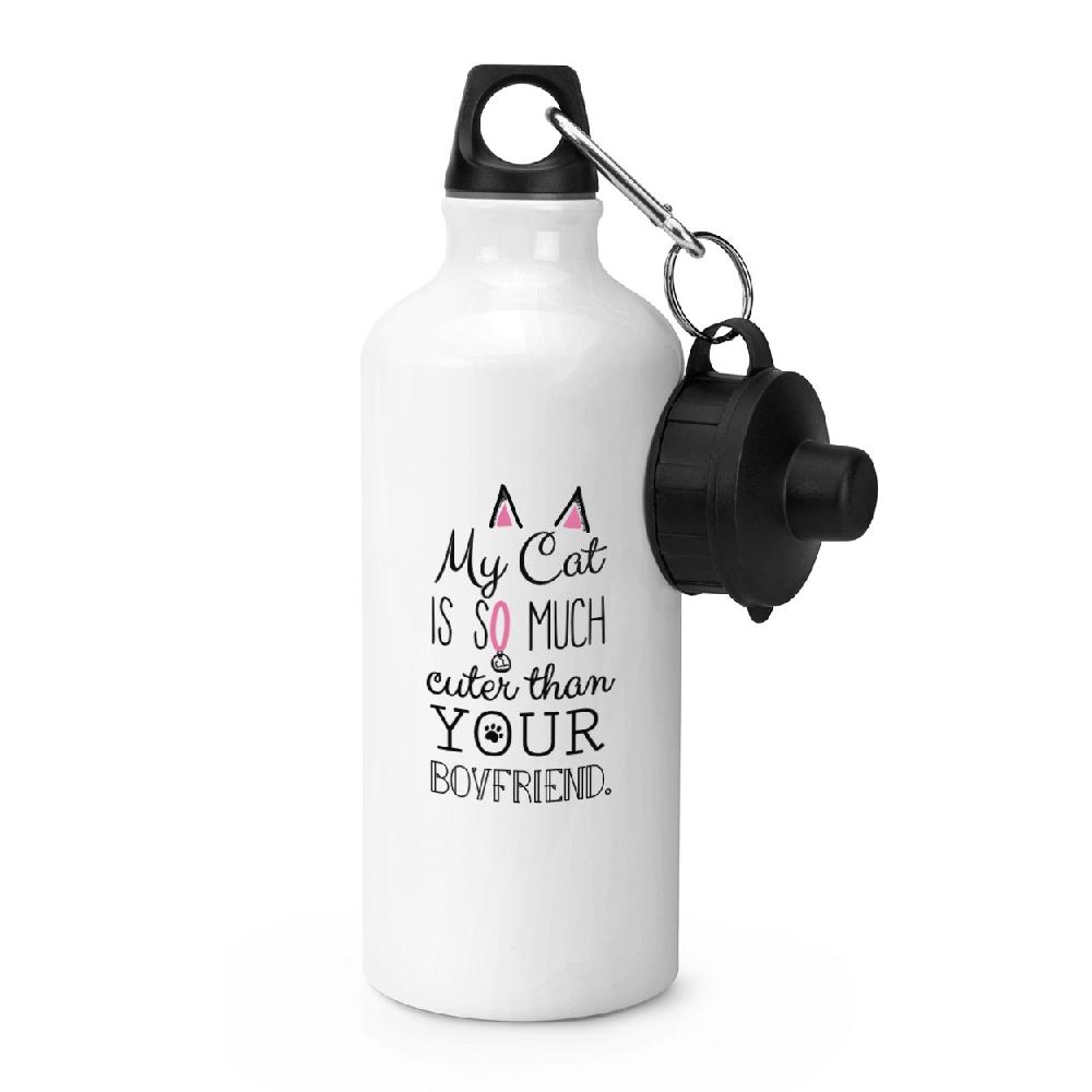 gift base My Cat Is So Much Cuter Than Your Boyfriend Sports Bottle