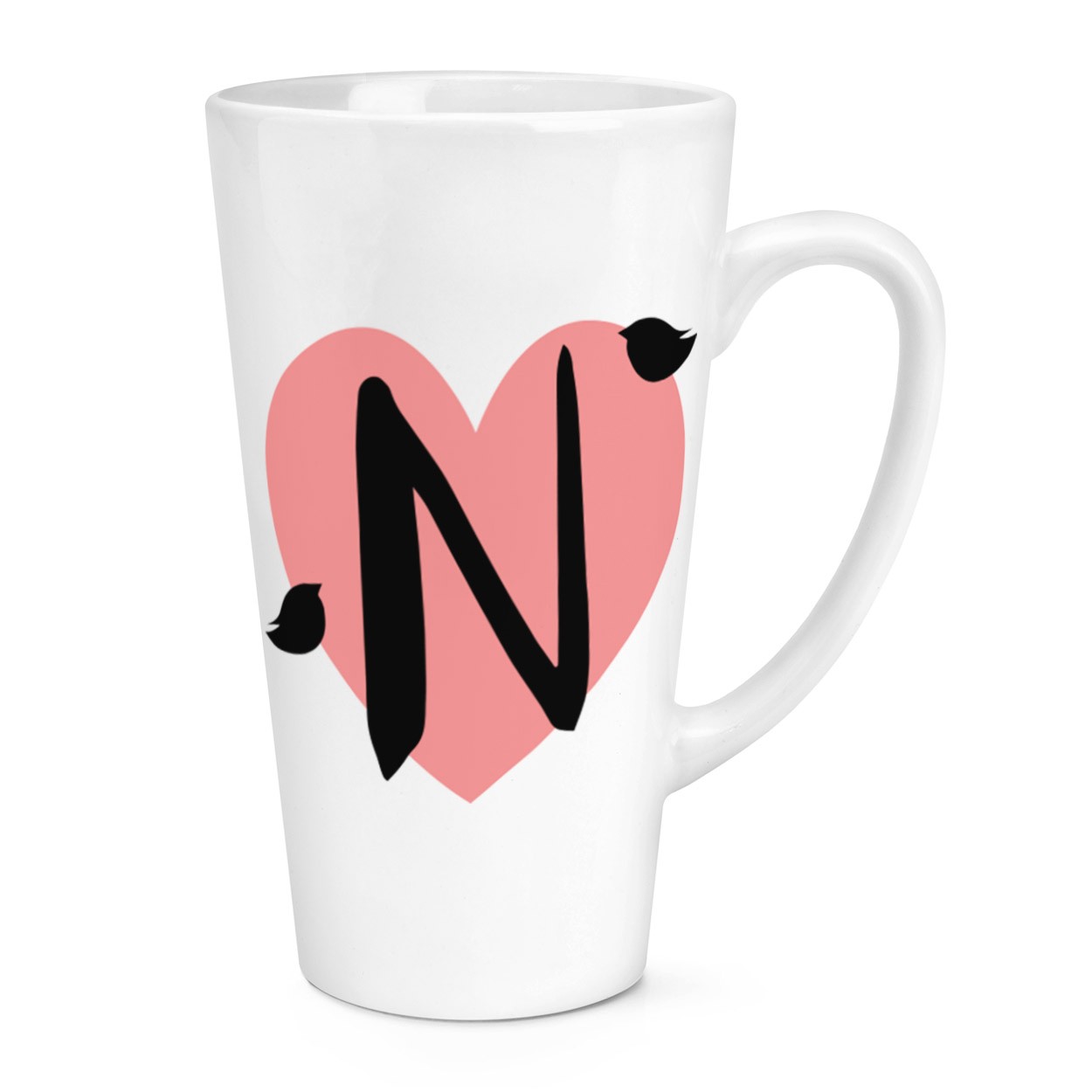 gift base N Heart Alphabet 17oz Large Latte Mug Cup