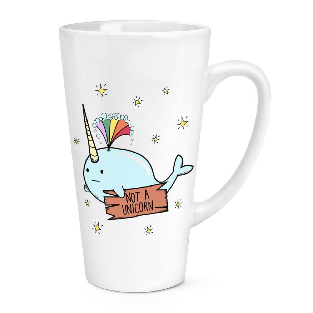 gift base Narwhal Not A Unicorn 17oz Large Latte Mug Cup