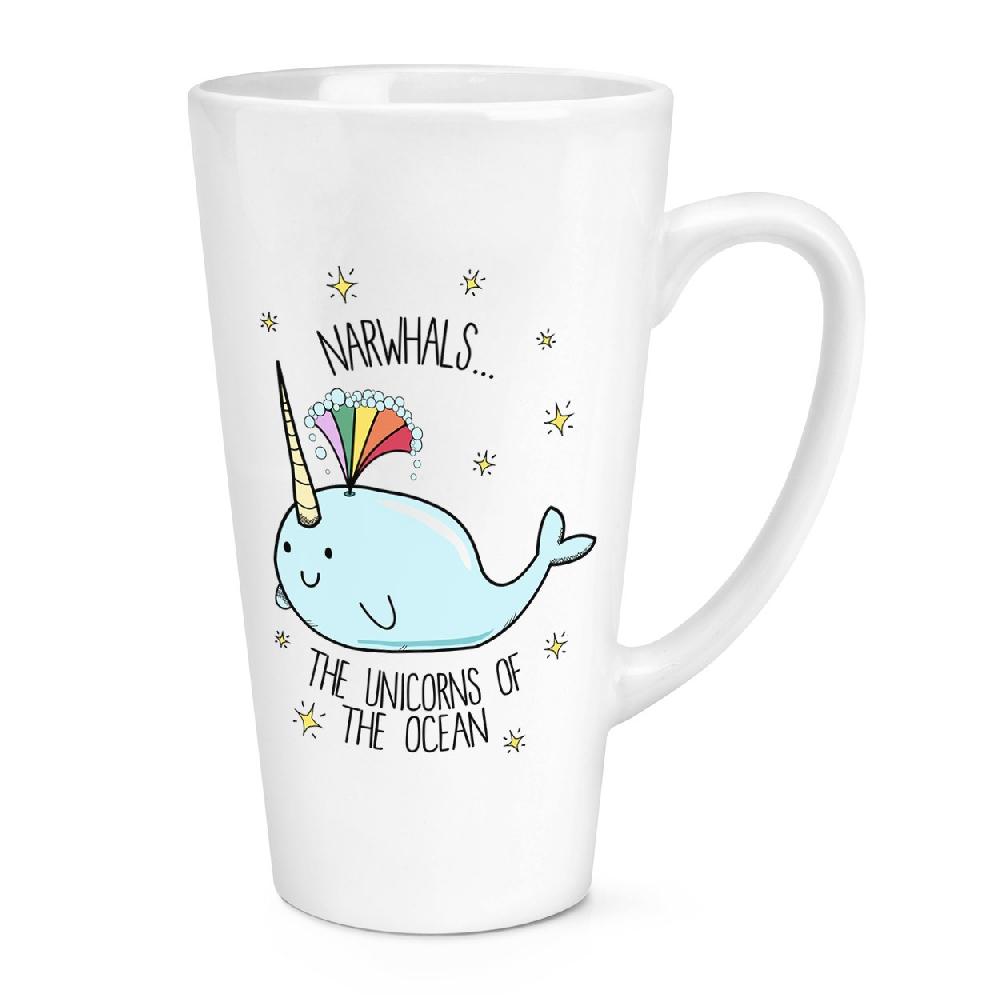 gift base Narwhals The Unicorns Of The Ocean 17oz Large Latte Mug Cup