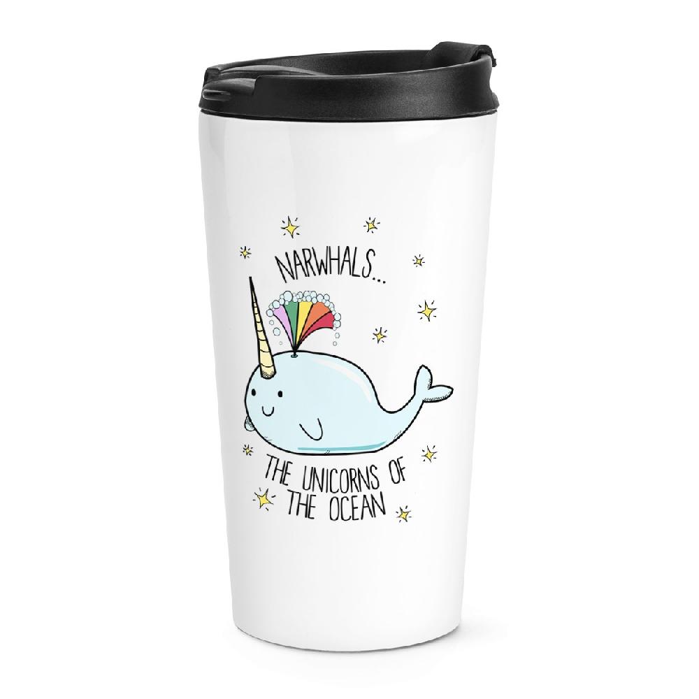 gift base Narwhals The Unicorns Of The Ocean Travel Mug Cup