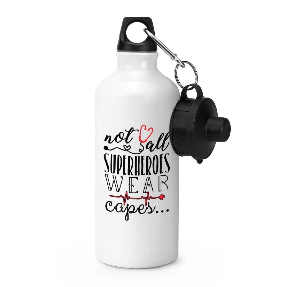 gift base Nurse Doctor Paramedic Not All Superheroes Wear Capes Sports Bottle