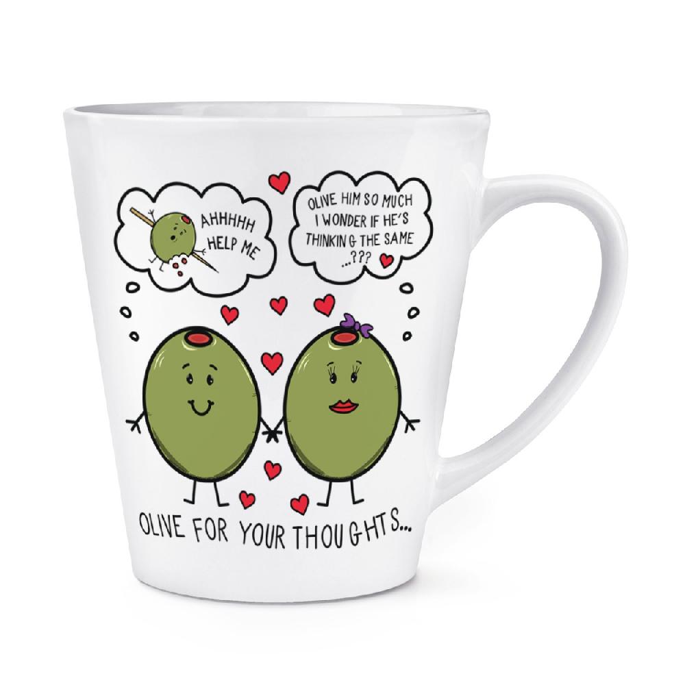 gift base Olive For Your Thoughts 12oz Latte Mug Cup