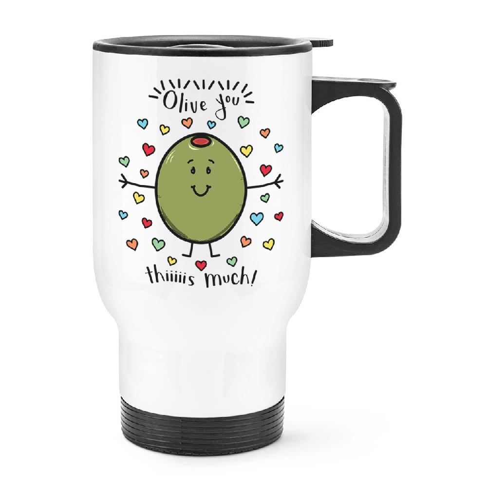 gift base Olive You This Much Travel Mug Cup With Handle