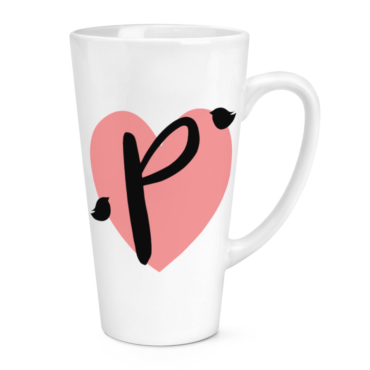 gift base P Heart Alphabet 17oz Large Latte Mug Cup