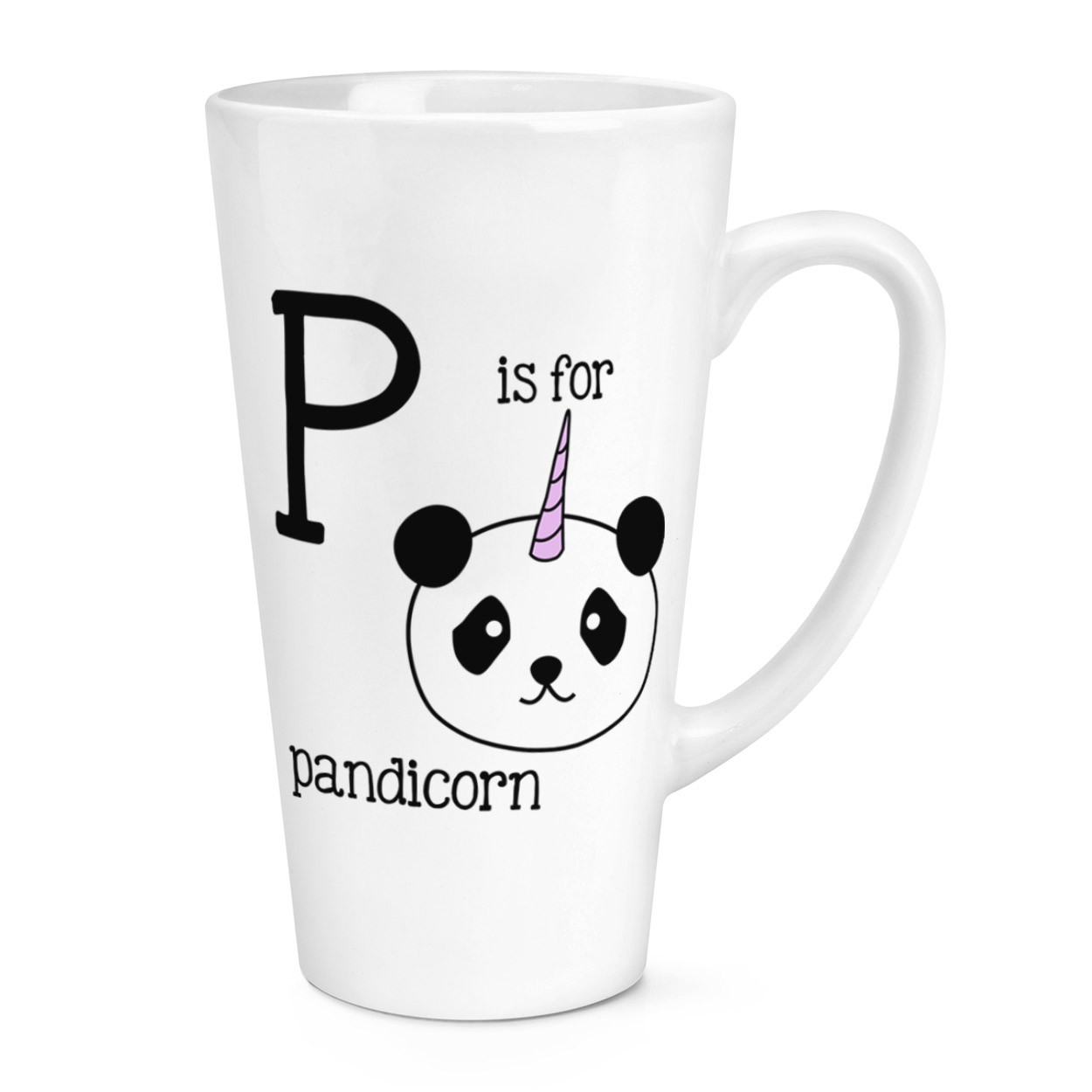 gift base P Is For Pandicorn 17oz Large Latte Mug Cup