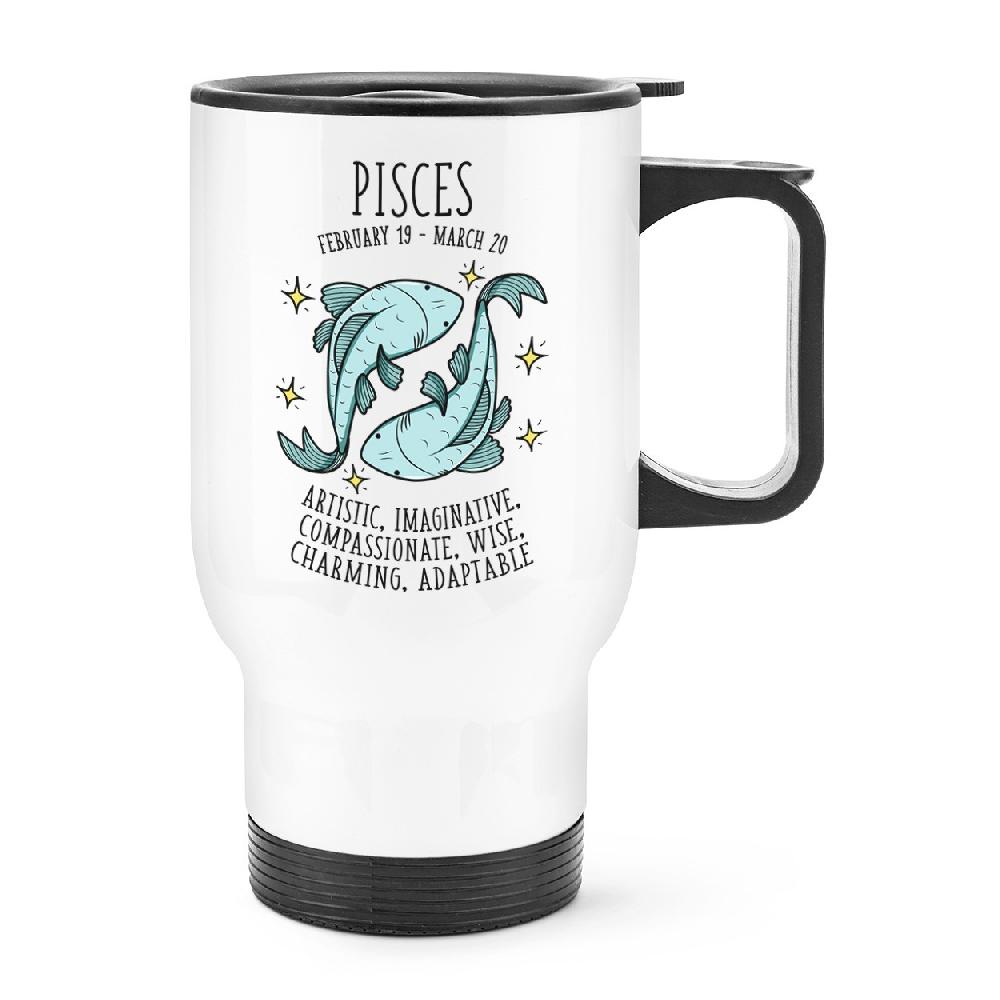 gift base Pisces Horoscope Travel Mug Cup With Handle