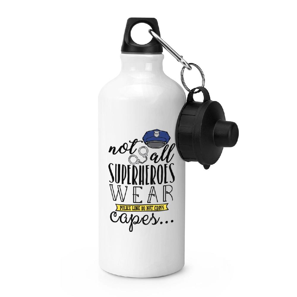 gift base Policemen Not All Superheroes Wear Capes Sports Bottle