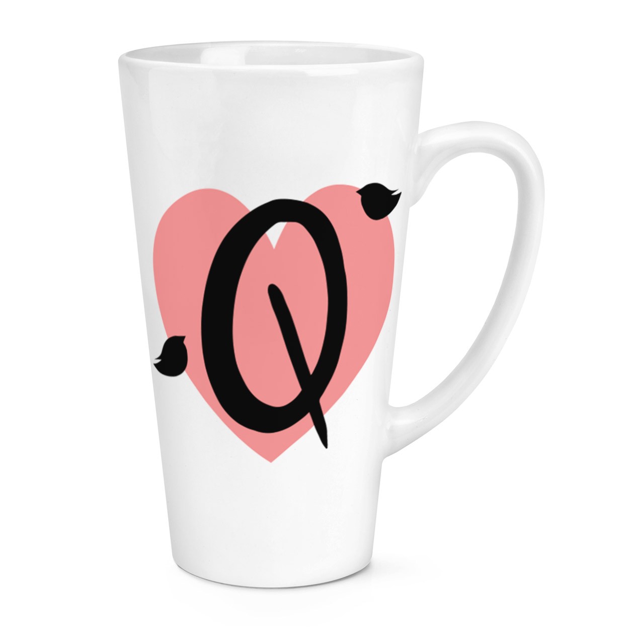 gift base Q Heart Alphabet 17oz Large Latte Mug Cup