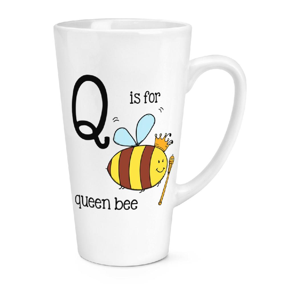 gift base Q Is For Queen Bee 17oz Large Latte Mug Cup