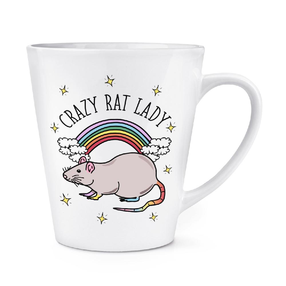 gift base Rainbow Crazy Rat Lady 12oz Latte Mug Cup