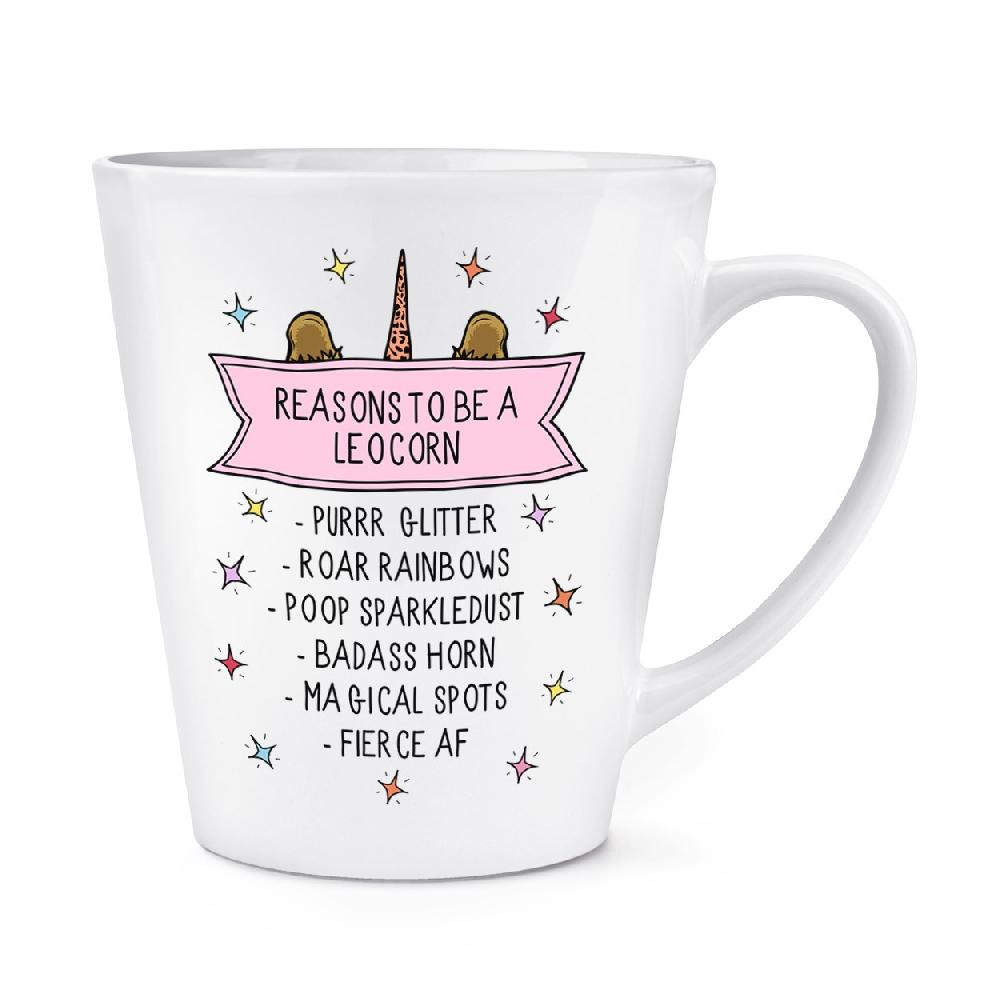 gift base Reasons To Be A Leocorn 12oz Latte Mug Cup
