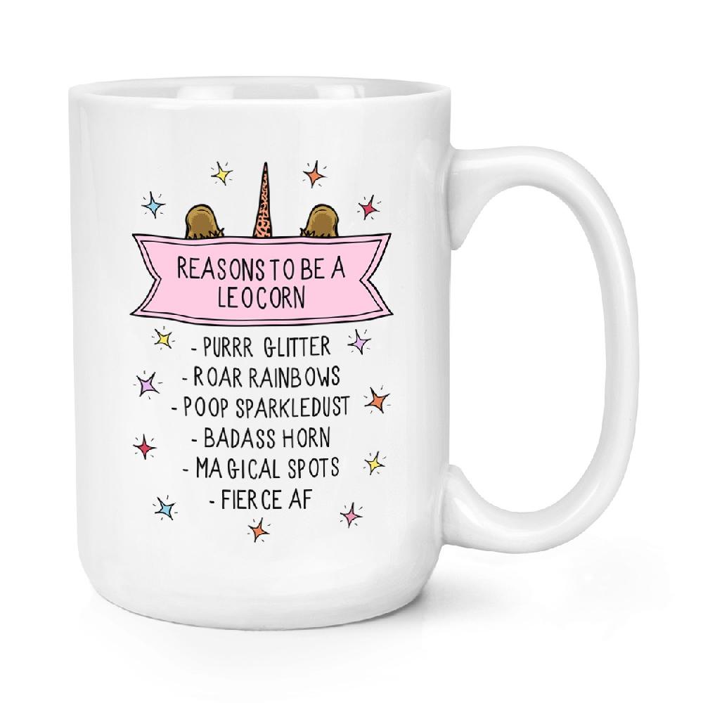 gift base Reasons To Be A Leocorn 15oz Large Mug Cup