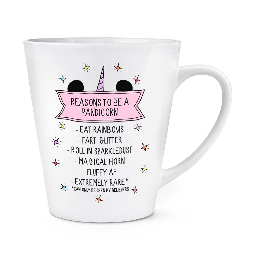 gift base Reasons To Be A Pandicorn 12oz Latte Mug Cup