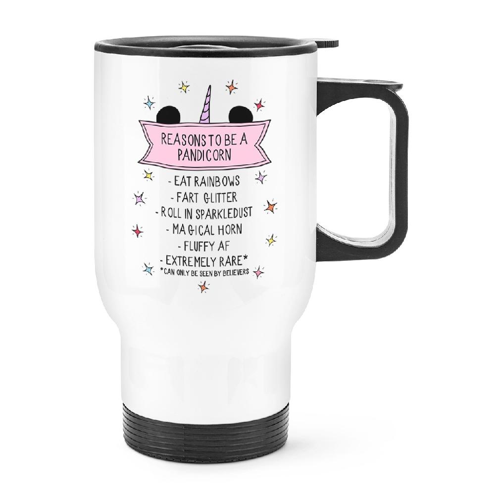 gift base Reasons To Be A Pandicorn Travel Mug Cup With Handle