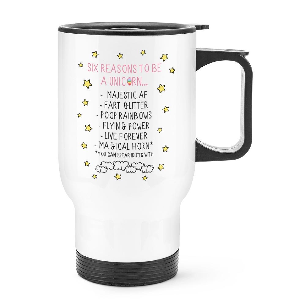 gift base Reasons To Be A Unicorn Travel Mug Cup With Handle
