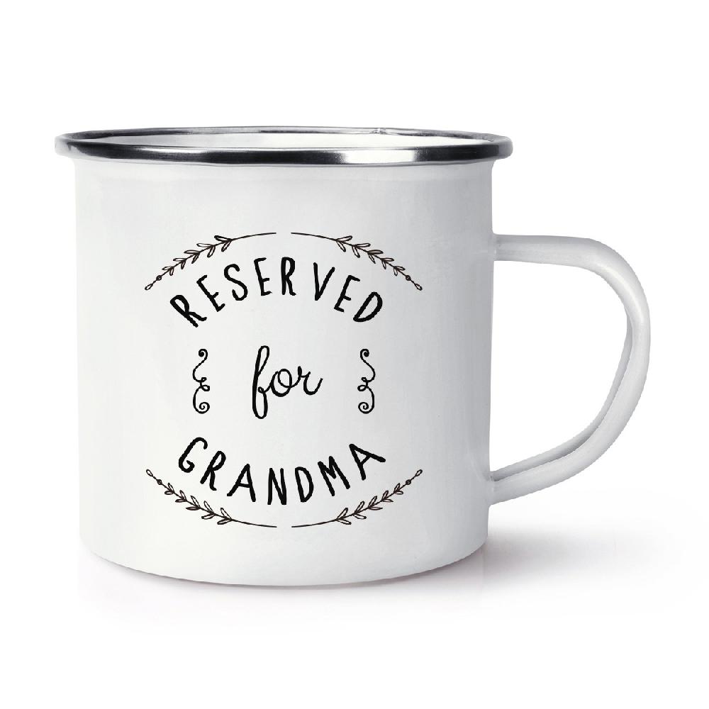 gift base Reserved for Grandma Retro Enamel Mug Cup