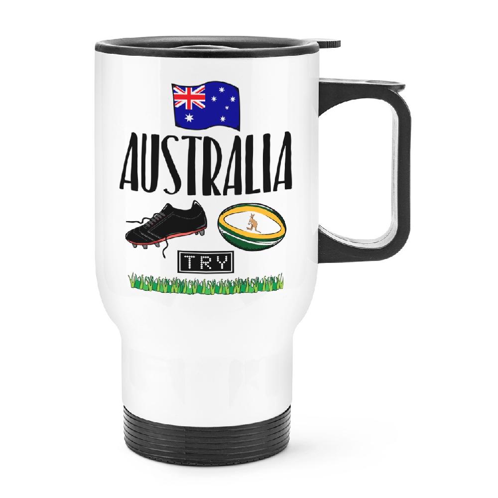 gift base Rugby Australia Travel Mug Cup With Handle
