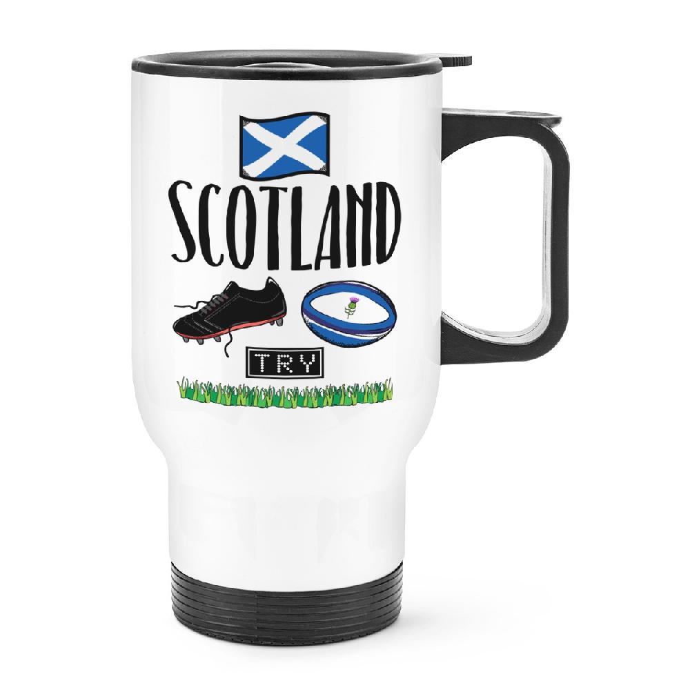 gift base Rugby Scotland Travel Mug Cup With Handle