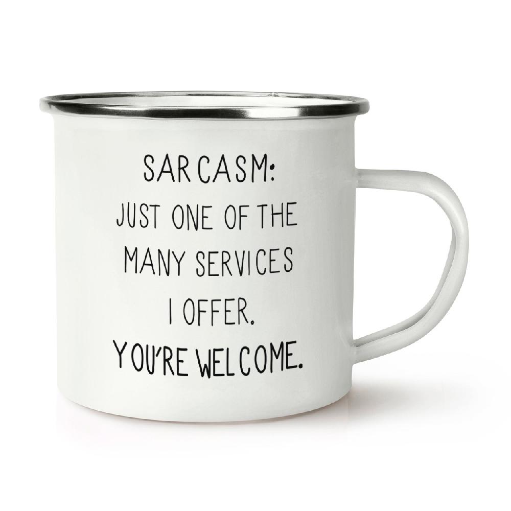 gift base Sarcasm One Of The Many Services Retro Enamel Mug Cup