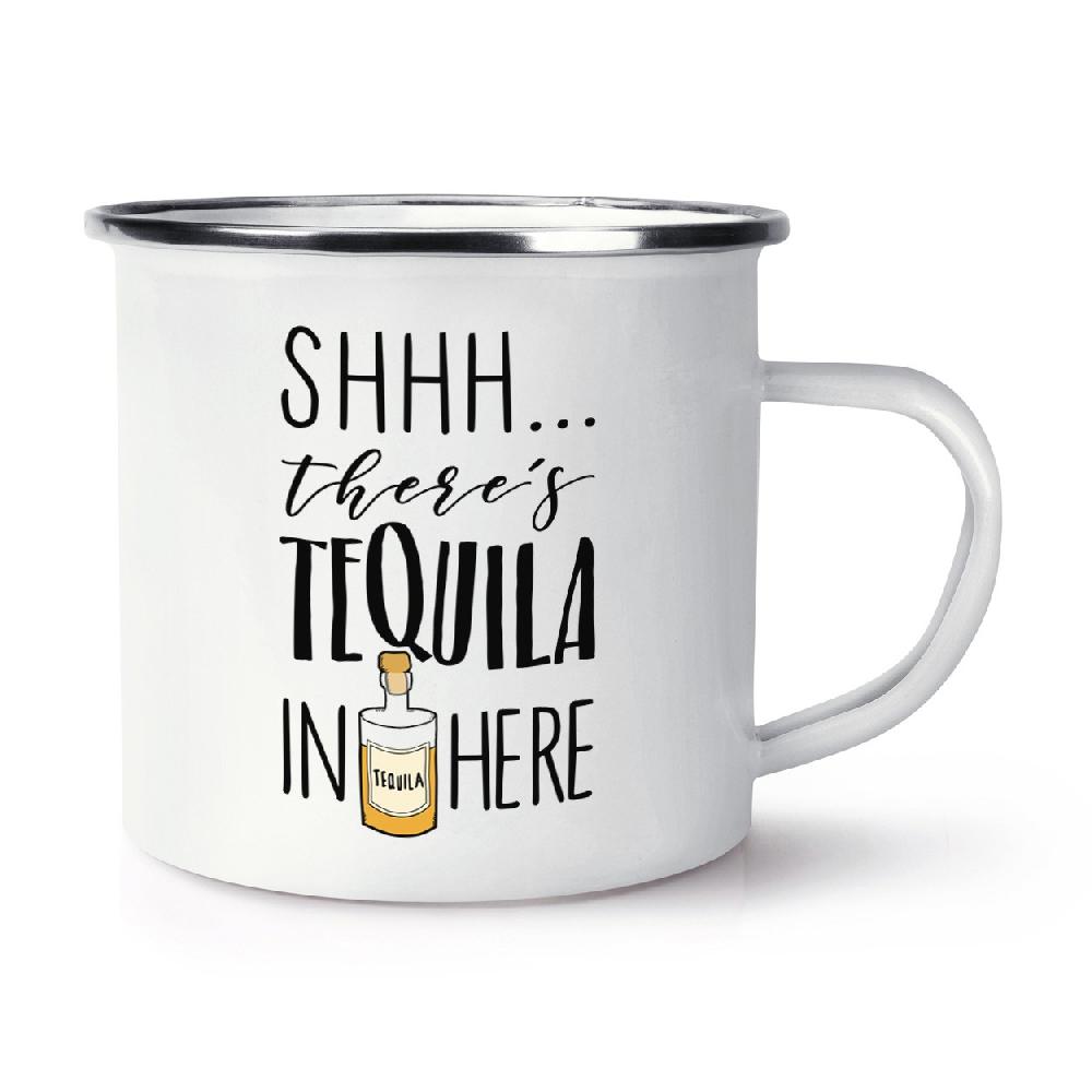 gift base Shhh There's Tequila In Here Retro Enamel Mug Cup