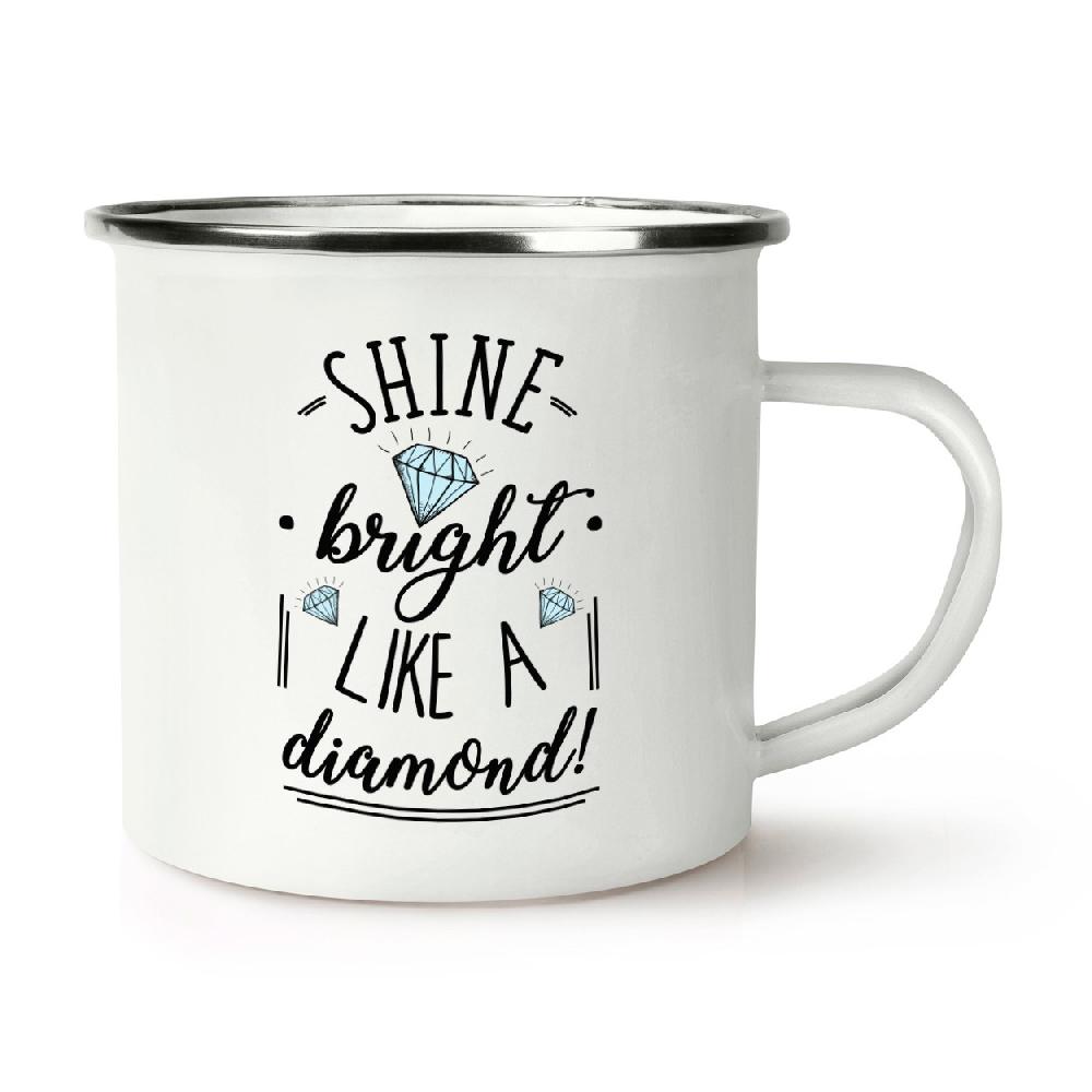 gift base Shine Bright Like A Diamond Retro Enamel Mug Cup