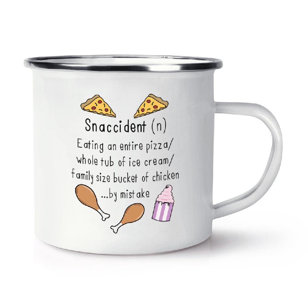 gift base Snaccident Definition Retro Enamel Mug Cup
