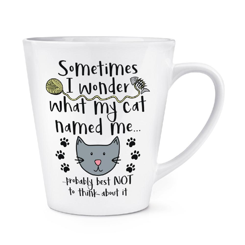 gift base Sometimes I Wonder What My Cat Named Me 12oz Latte Mug Cup