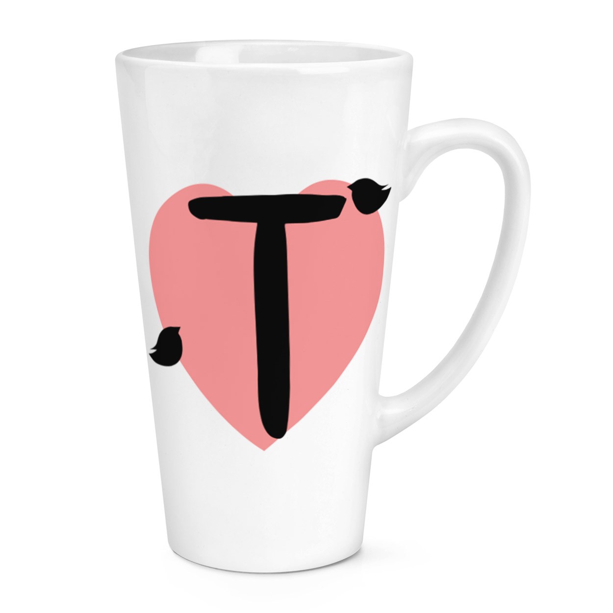 gift base T Heart Alphabet 17oz Large Latte Mug Cup
