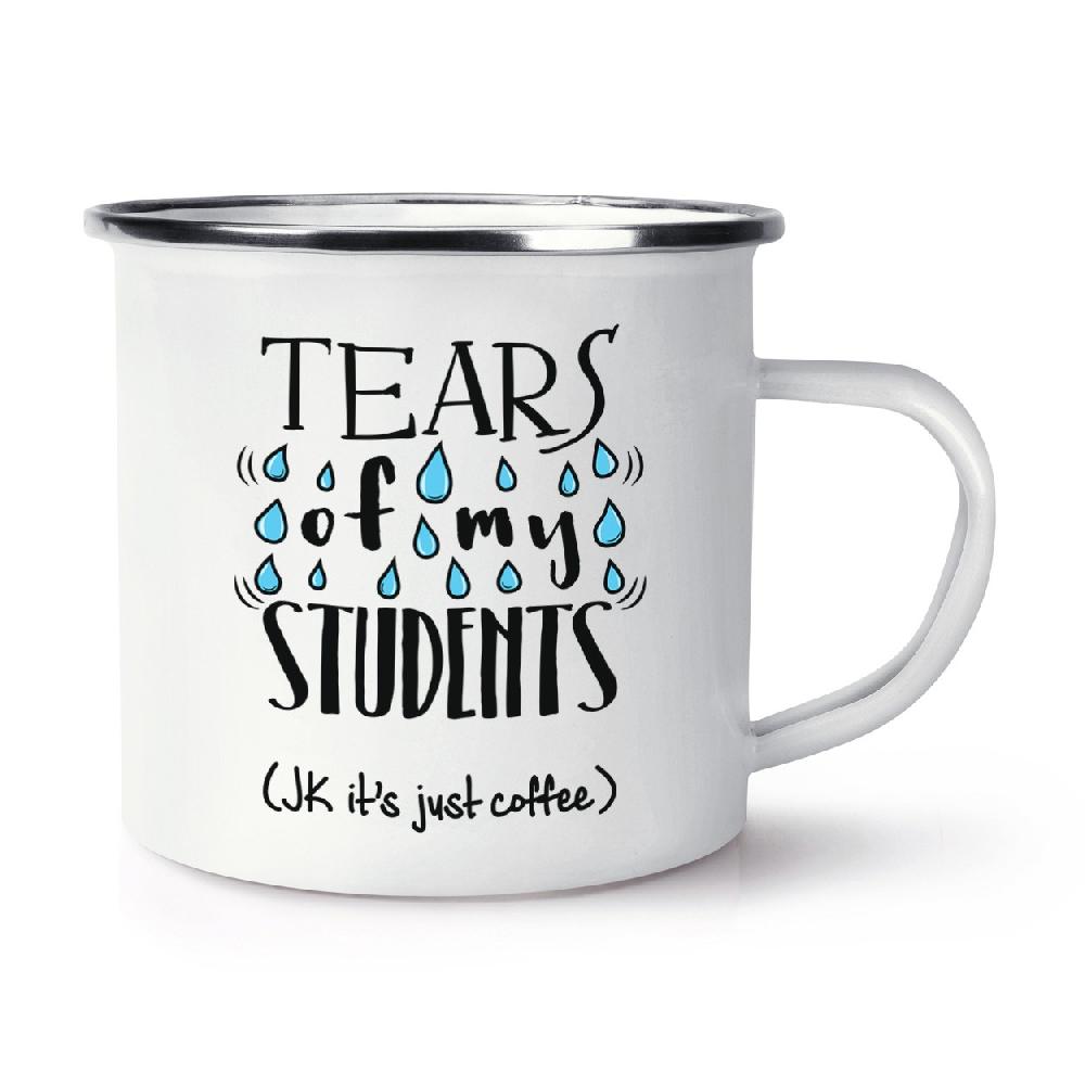 gift base Tears Of My Students Coffee Retro Enamel Mug Cup
