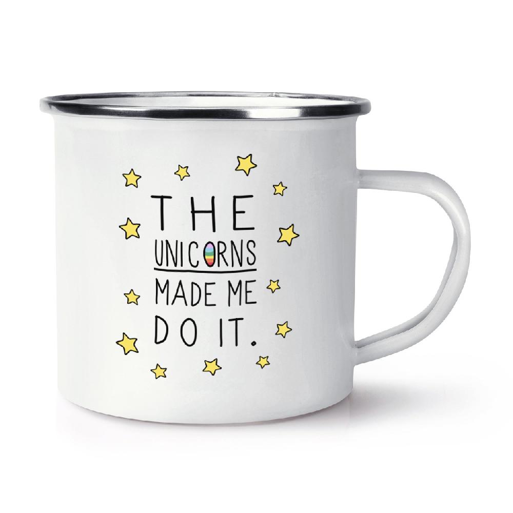 gift base The Unicorns Made Me Do It Retro Enamel Mug Cup