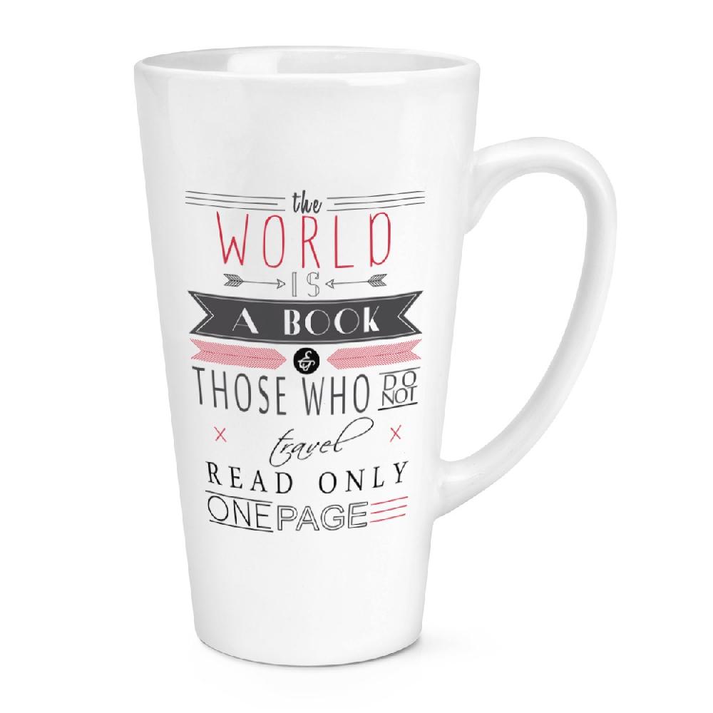 gift base The World Is A Book Quote 17oz Large Latte Mug Cup
