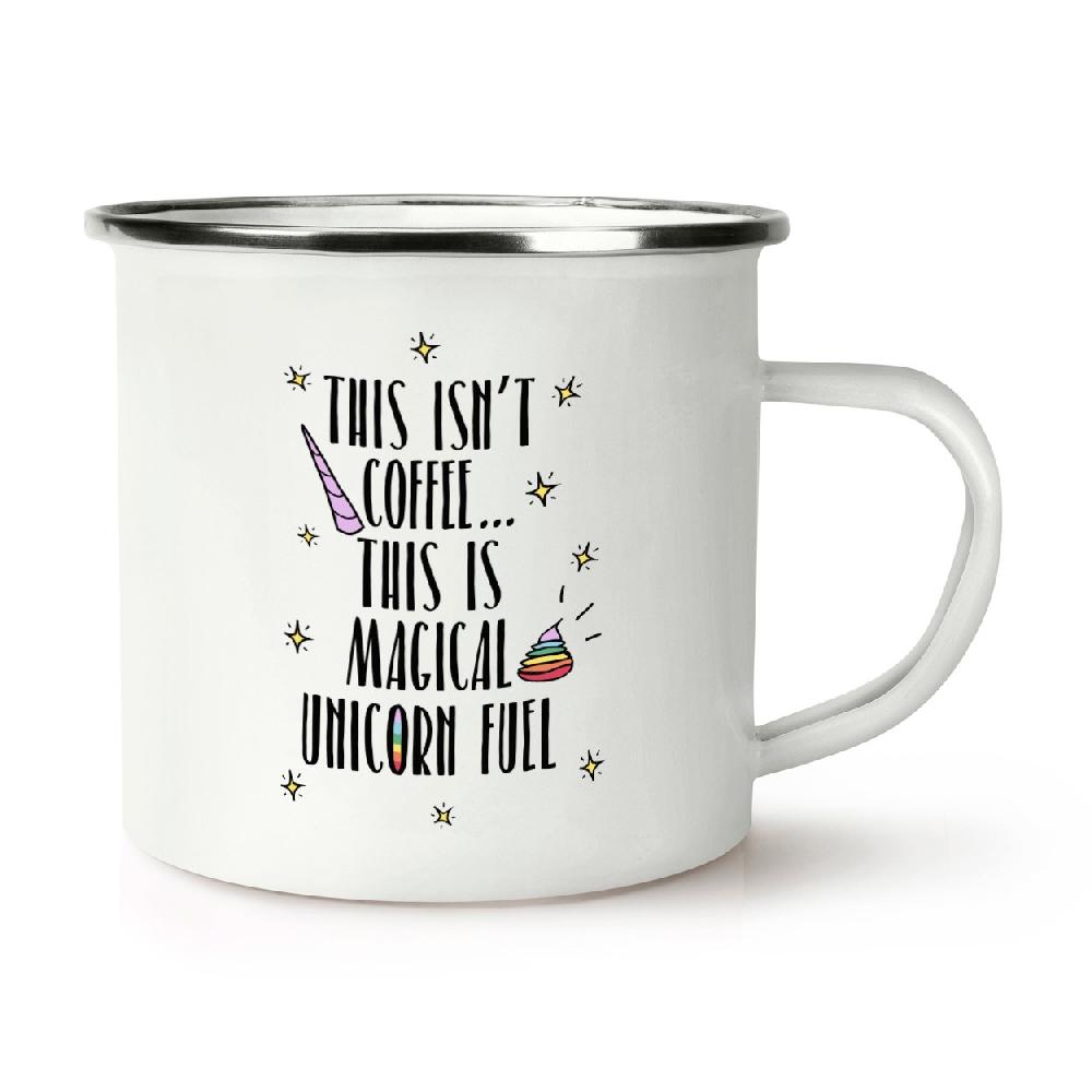 gift base This Isn't Coffee This Is Unicorn Fuel Retro Enamel Mug Cup