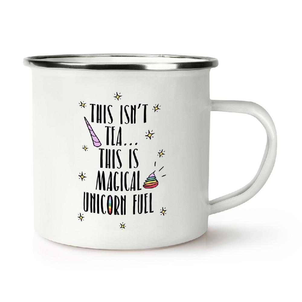 gift base This Isn't Tea This Is Unicorn Fuel Retro Enamel Mug Cup