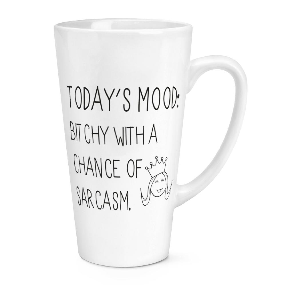 gift base Today's Mood Bitchy With A Chance Of Sarcasm 17oz Large Latte Mug Cup
