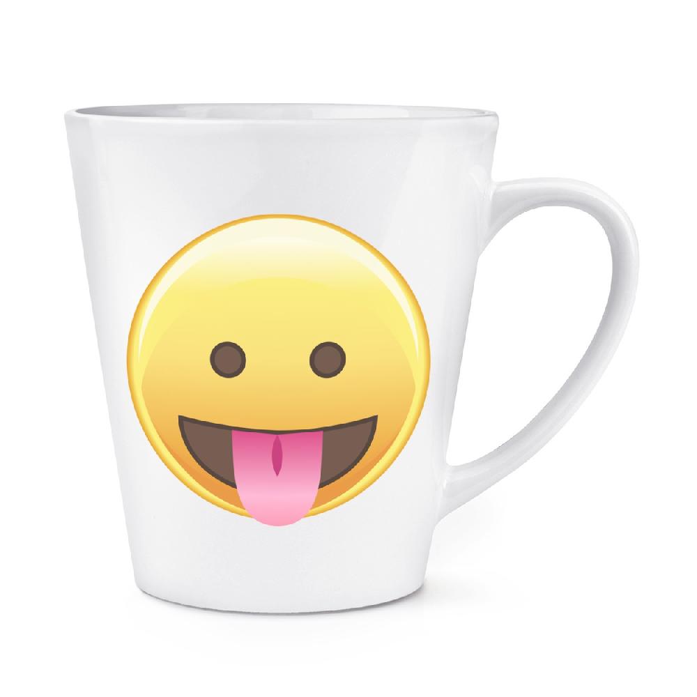 gift base Tongue Out Eyes Open Emoji 12oz Latte Mug Cup