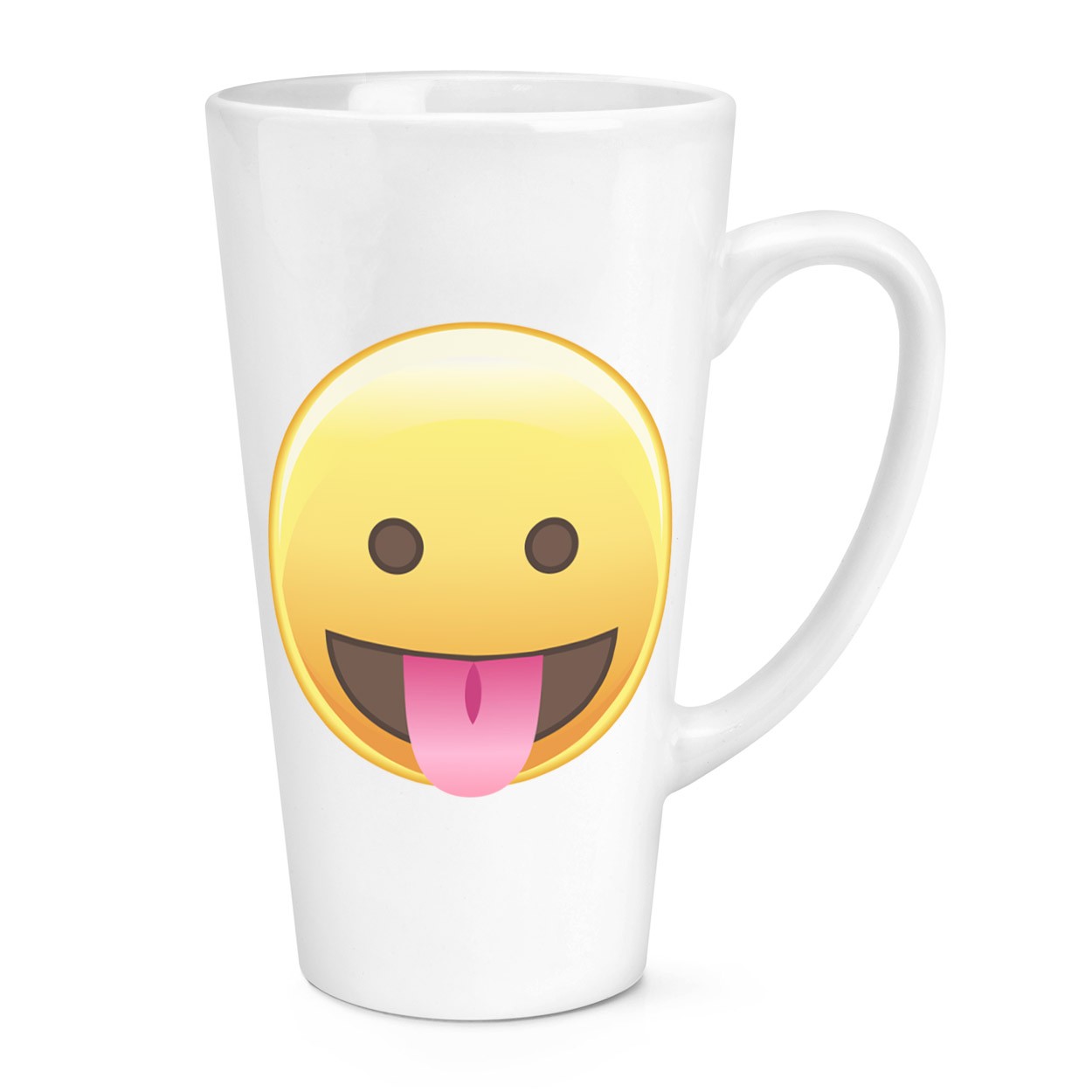 gift base Tongue Out Eyes Open Emoji 17oz Large Latte Mug Cup
