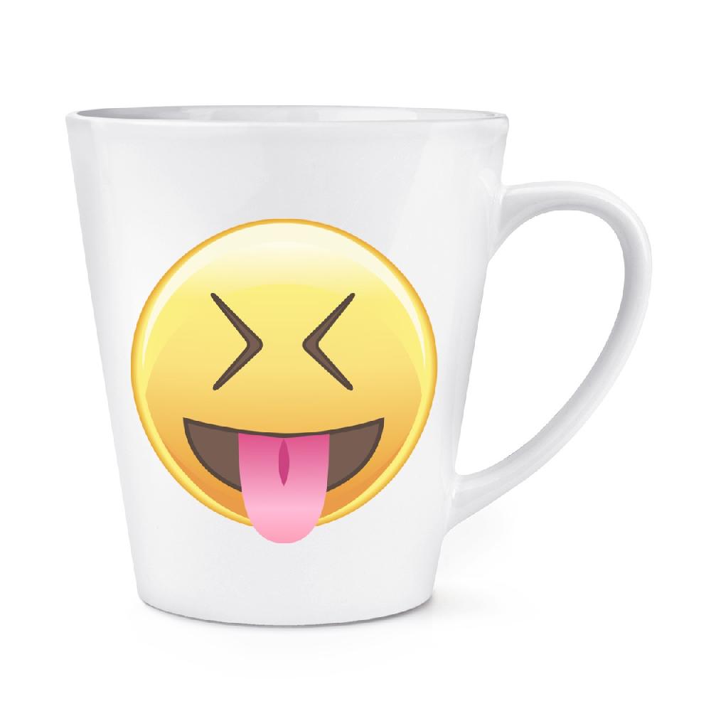 gift base Tongue Out Eyes Shut Emoji 12oz Latte Mug Cup