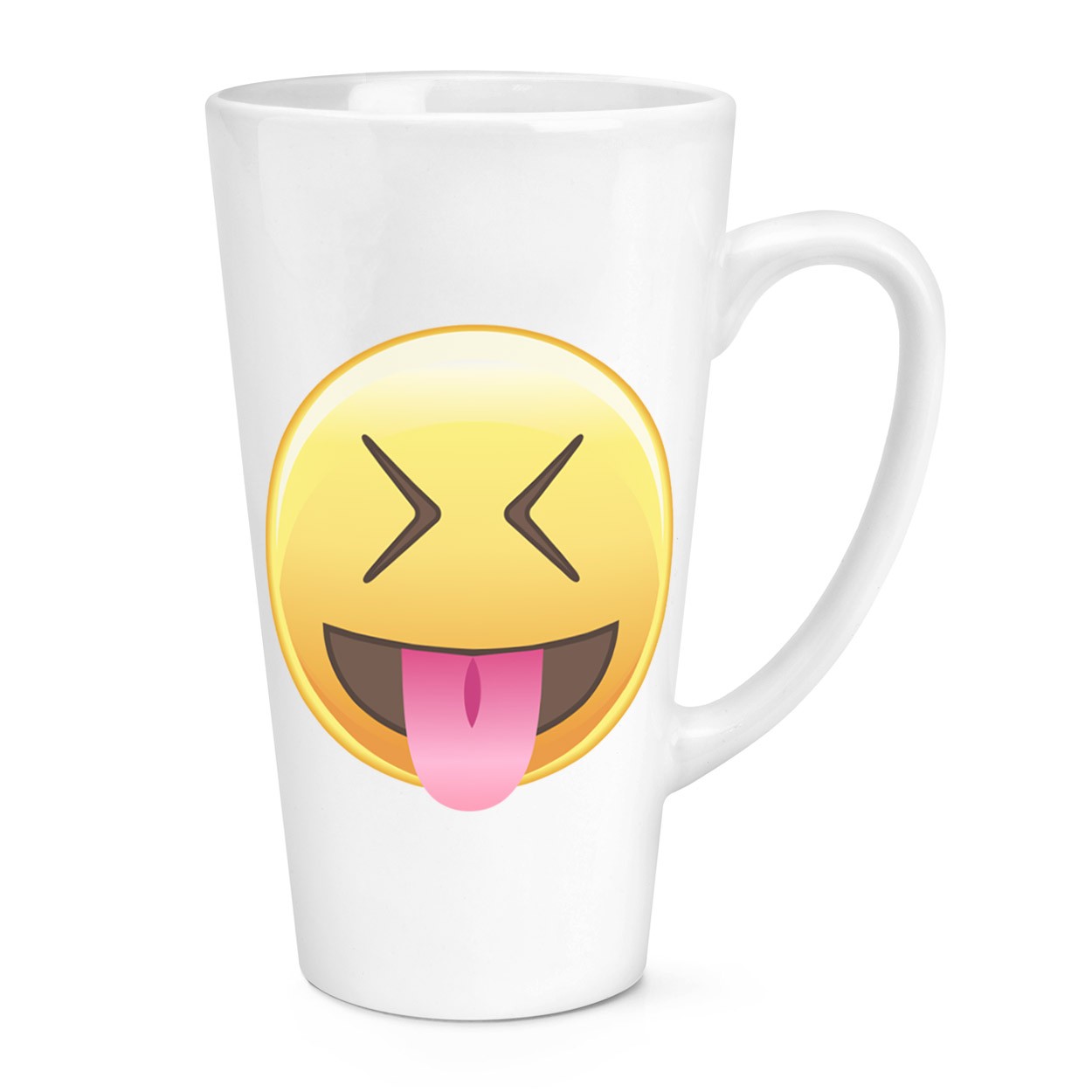 gift base Tongue Out Eyes Shut Emoji 17oz Large Latte Mug Cup