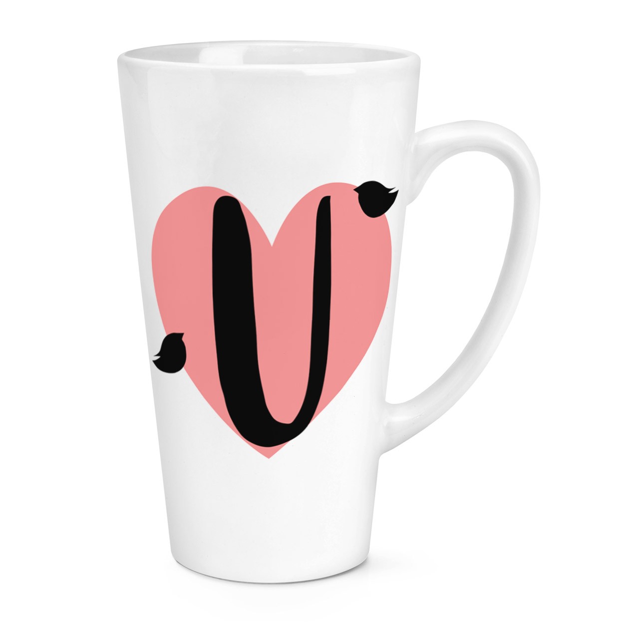 gift base U Heart Alphabet 17oz Large Latte Mug Cup