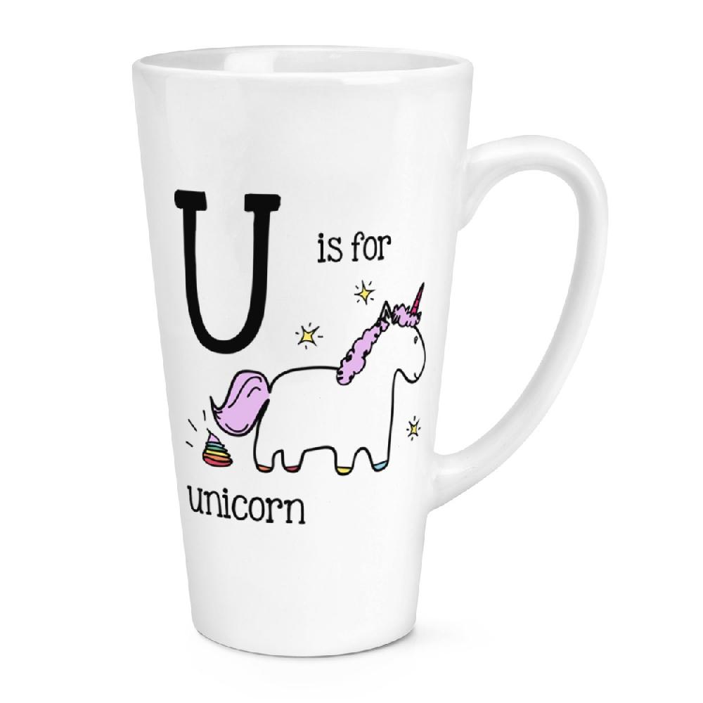 gift base U Is For Unicorn 17oz Large Latte Mug Cup